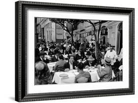 Outdoor Trattoria in Rome, c.1927-Armando Bruni-Framed Giclee Print