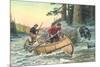 Outdoorsmen Facing Bear-null-Mounted Premium Giclee Print