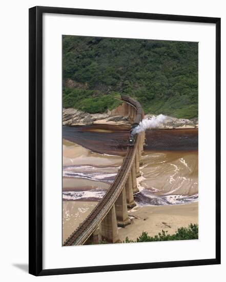 Outeniqua Choo Tjoe Train Crossing the Kaimans River Bridge, South Africa, Africa-Amanda Hall-Framed Photographic Print