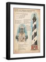 Outer Banks, North Carolina - Cape Hatteras Lighthouse Technical-Lantern Press-Framed Art Print