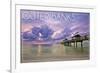 Outer Banks, North Carolina - Ocean Pier-Lantern Press-Framed Art Print