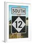 Outer Banks, North Carolina - Route 12 Sign #2- Lantern Press Poster-Lantern Press-Framed Art Print