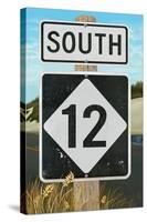 Outer Banks, North Carolina - Route 12 Sign #2- Lantern Press Poster-Lantern Press-Stretched Canvas