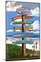 Outer Banks, North Carolina - Sign Destinations-Lantern Press-Mounted Art Print
