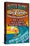 Outer Banks, North Carolina - Surf Shop-Lantern Press-Stretched Canvas