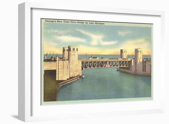 Outer Drive Bridge, Chicago, Illinois-null-Framed Art Print