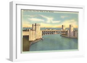 Outer Drive Bridge, Chicago, Illinois-null-Framed Art Print