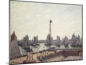 Outer Harbour and Cranes, Le Havre-Camille Pissarro-Mounted Giclee Print