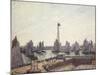 Outer Harbour and Cranes, Le Havre-Camille Pissarro-Mounted Giclee Print