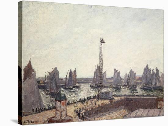 Outer Harbour and Cranes, Le Havre-Camille Pissarro-Stretched Canvas