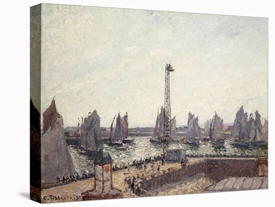 Outer Harbour and Cranes, Le Havre-Camille Pissarro-Stretched Canvas