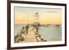 Outer Lighthouse, Saybrook, Connecticut-null-Framed Art Print