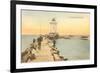 Outer Lighthouse, Saybrook, Connecticut-null-Framed Art Print