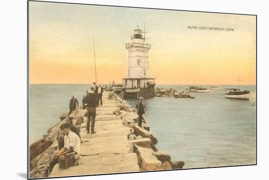 Outer Lighthouse, Saybrook, Connecticut-null-Mounted Art Print