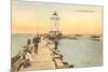 Outer Lighthouse, Saybrook, Connecticut-null-Mounted Art Print