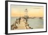 Outer Lighthouse, Saybrook, Connecticut-null-Framed Art Print