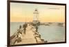 Outer Lighthouse, Saybrook, Connecticut-null-Framed Art Print