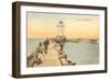 Outer Lighthouse, Saybrook, Connecticut-null-Framed Art Print