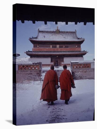 Outer Mongolia, Hidden Land Where Russia and China Square Off, Mongolian Buddhist Monastary-Howard Sochurek-Stretched Canvas