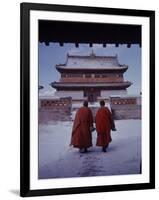 Outer Mongolia, Hidden Land Where Russia and China Square Off, Mongolian Buddhist Monastary-Howard Sochurek-Framed Photographic Print