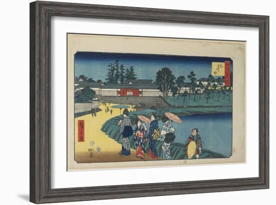 Outer Sakurada, April 1854-Utagawa Hiroshige-Framed Giclee Print