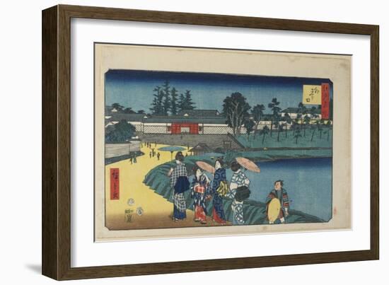 Outer Sakurada, April 1854-Utagawa Hiroshige-Framed Giclee Print