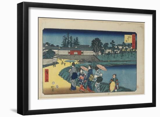 Outer Sakurada, April 1854-Utagawa Hiroshige-Framed Giclee Print