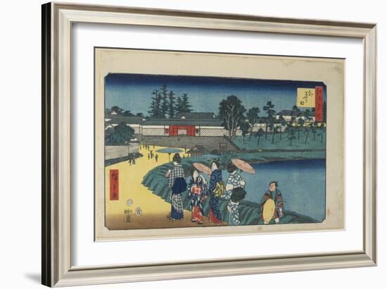 Outer Sakurada, April 1854-Utagawa Hiroshige-Framed Giclee Print