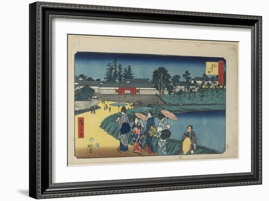 Outer Sakurada, April 1854-Utagawa Hiroshige-Framed Giclee Print