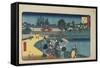 Outer Sakurada, April 1854-Utagawa Hiroshige-Framed Stretched Canvas