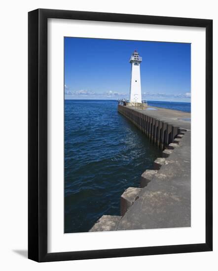 Outer Sodus Lighthouse, Greater Rochester Area, New York State, USA-Richard Cummins-Framed Photographic Print