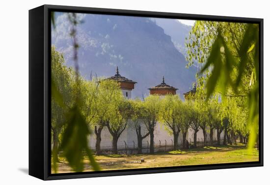 Outer Walls of the Tsechu of Paro, Bhutan-Michael Runkel-Framed Stretched Canvas