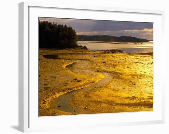 Outgoing Tide at Sunset on Campobello Island, New Brunswick, Canada-Julie Eggers-Framed Photographic Print