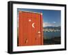 Outhouse and Boat Harbor, Homer, Kenai Peninsula, Alaska, USA-Walter Bibikow-Framed Premium Photographic Print