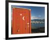 Outhouse and Boat Harbor, Homer, Kenai Peninsula, Alaska, USA-Walter Bibikow-Framed Photographic Print