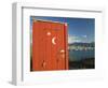 Outhouse and Boat Harbor, Homer, Kenai Peninsula, Alaska, USA-Walter Bibikow-Framed Photographic Print