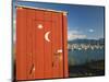 Outhouse and Boat Harbor, Homer, Kenai Peninsula, Alaska, USA-Walter Bibikow-Mounted Photographic Print