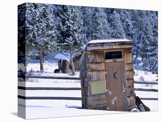Outhouse at Elkhorn Ghost Town, Montana, USA-Chuck Haney-Stretched Canvas