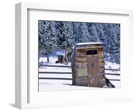 Outhouse at Elkhorn Ghost Town, Montana, USA-Chuck Haney-Framed Photographic Print