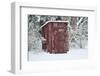 Outhouse garden shed in winter, Marion County, Illinois, USA-Panoramic Images-Framed Photographic Print