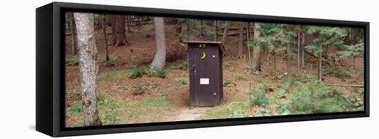 Outhouse in a Forest, Adirondack Mountains, New York State, USA-null-Framed Stretched Canvas