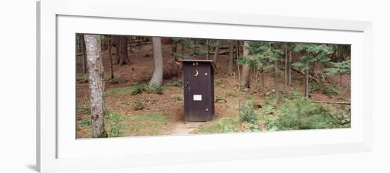 Outhouse in a Forest, Adirondack Mountains, New York State, USA-null-Framed Photographic Print