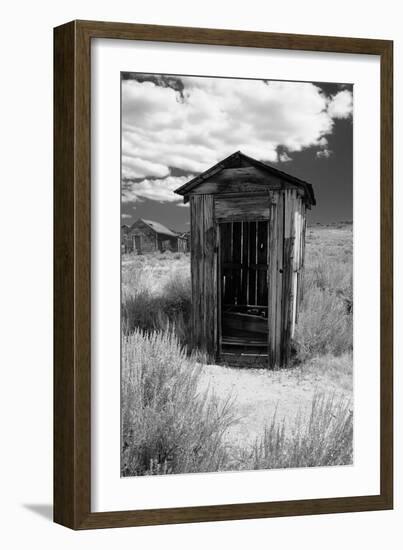 Outhouse in Ghost Town, Bodie, California-George Oze-Framed Photographic Print
