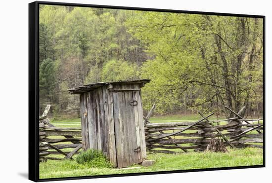 Outhouse, Pioneer Homestead, Great Smoky Mountains National Park, North Carolina-Adam Jones-Framed Stretched Canvas