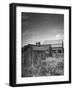 Outhouse Sitting Behind the Barn on a Farm-Bob Landry-Framed Premium Photographic Print