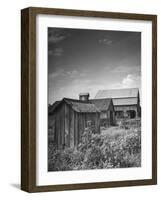 Outhouse Sitting Behind the Barn on a Farm-Bob Landry-Framed Photographic Print