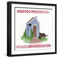 Outhouse with Wheelbarrow-Debbie McMaster-Framed Giclee Print