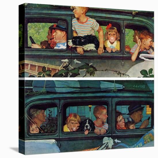 "Outing" or "Coming and Going", August 30,1947-Norman Rockwell-Stretched Canvas