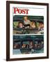 "Outing" or "Coming and Going" Saturday Evening Post Cover, August 30,1947-Norman Rockwell-Framed Giclee Print