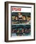 "Outing" or "Coming and Going" Saturday Evening Post Cover, August 30,1947-Norman Rockwell-Framed Giclee Print